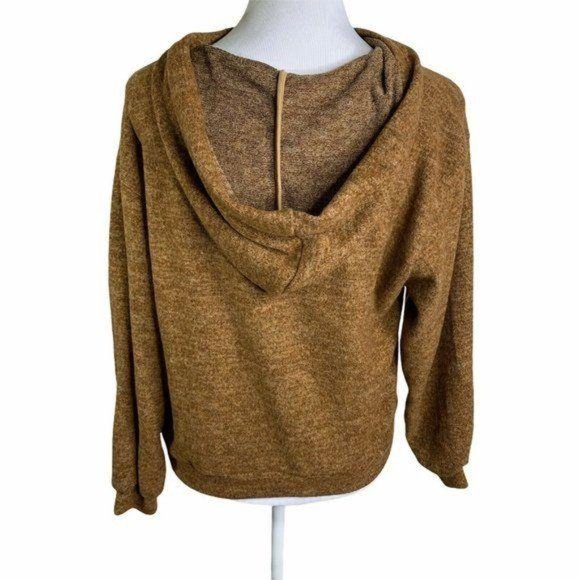LUSH Brown Melange Long Sleeve Hooded Sweater - Picture 8 of 10
